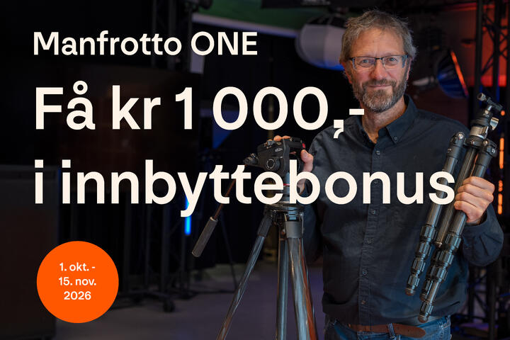 Manfrotto ONE med innbyttebonus